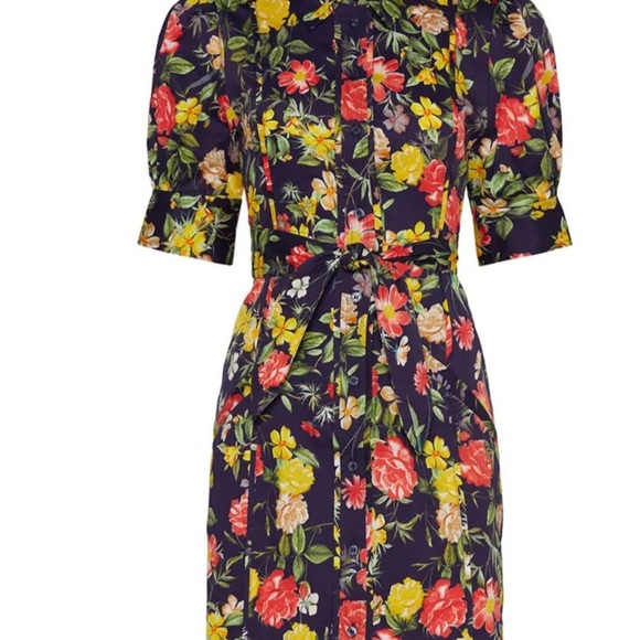 Marissa Webb X RTR Multi Floral Printed Puff Sleeve Dress - Size 8 - Picture 3 of 14
